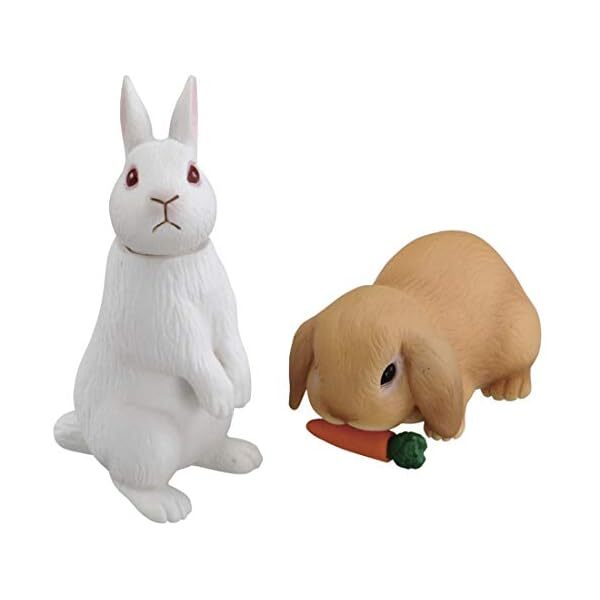 Takara Tomy Ania AS-34 Rabbit (Japanese White & Lop Ear) Animal Dinosaur