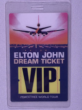Elton John Ticket Pass Vintage Original Peachtree World Tour 2005