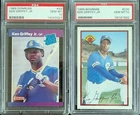 1989 Ken Griffey Jr 2-Card PSA 10 GEM MT Rookie Card Lot Donruss #33 Bowman #220
