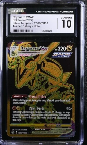 CGC 10 Rayquaza VMAX TG29/TG30 Silver Tempest Trainer Gallery Pokemon 2022