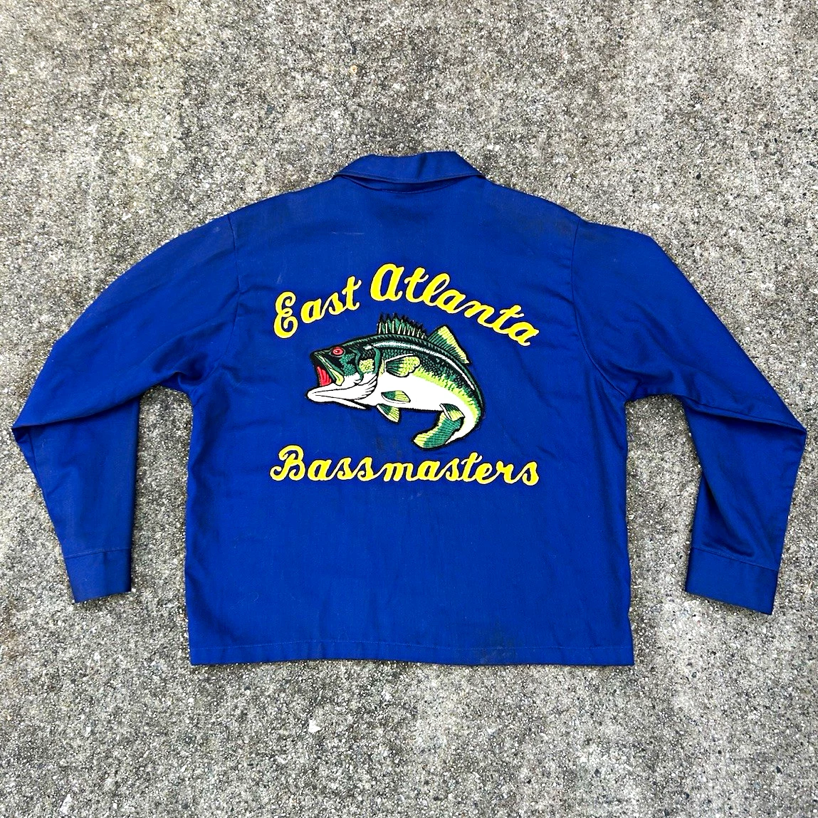 Vintage Late 70s East Atlanta Bassmaster Jacket w/ Chain Stitching and Patch - product detail image 1