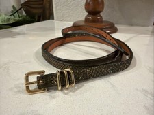 NEW Banana Republic Leather Belt Black Gold Buckle Luxury Evening Career USA M