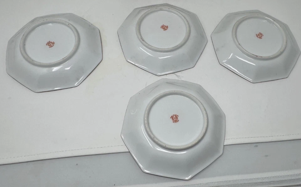 1921 Nippon Porcelain HandPaint Egyptian Revival 1 Lg & 4 Sm Bowls Camel Pyramid - Image 3 of 4