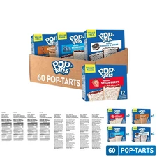 Pop-Tarts Variety Pack 60 Pieces, Flavors Galore Snack Attack