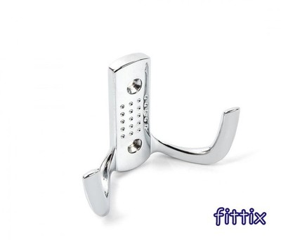 Zink Metall Legierung Doppel Haken Wand Tür Handtuch Bad Kleiderbügel