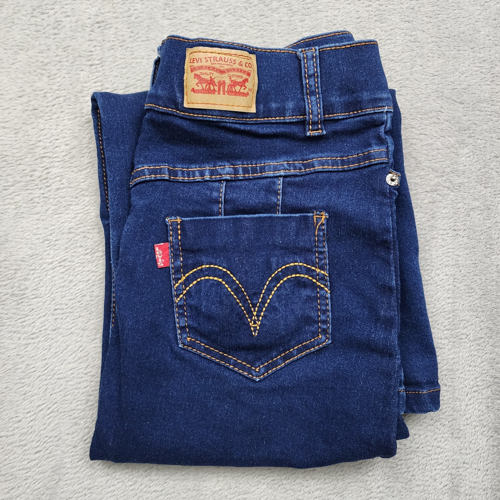 Levis Womens 11 Blue Long Denim Skirt Casual Jean Maxi Skirt