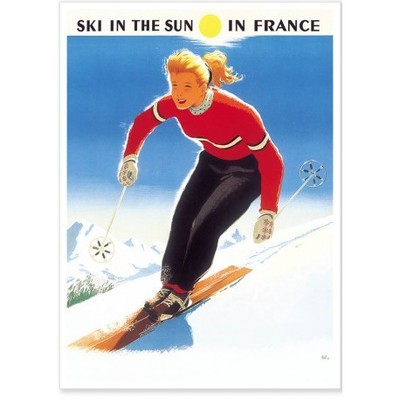 Vintage Poster Ski in the Sun Alpes (60 x 60 cm)
