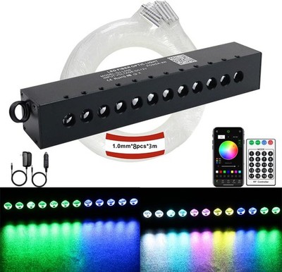 RGB 12LED Meteor Shooting Star Kits 96pcs 0.04in 9.8ft Colorful Shooting Star...