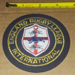 ENGLAND RUGBY LEAGUE INTERNATIONAL EMBROIDERED BLAZER CLOTH BADGE