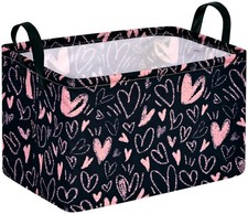 Girls Basket Empty Gift Basket with Handles,Closet Shelf Storage Organizer Bi...