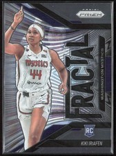 2025 Panini Prizm WNBA #12 Kiki Iriafen RC Fractal Washington Mystics Card