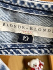 Blue Denim Skater Dress By blonde Blonde Size 12 With Back Detail