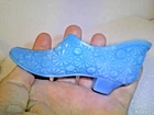 VINTAGE OPAQUE TURQUOISE BLUE SLIPPER