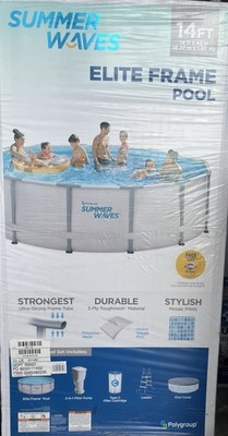 Local Pickup Only Midwest OH - Summer Waves 14 Foot Elite Frame Pool w/ Supplies