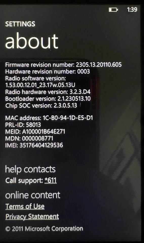 HTC 7 Trophy MWP6985 32GB Black (Verizon) Good Used Fast Ship - Image 2 of 3