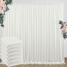 30 ft x 10 Wrinkle Free Ivory Backdrop 5' W x 10' H , 6 panels,