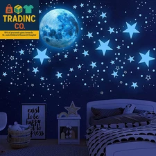 1078Pcs Glow in the Dark Stars for Ceiling Glowing Space and Moon Decals Univers