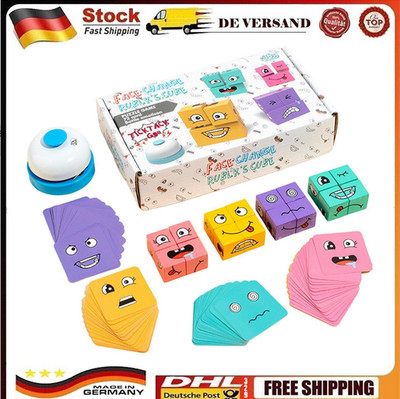Face Changing Cubes Wooden Matching Puzzle Game Cube Building Blocks Game