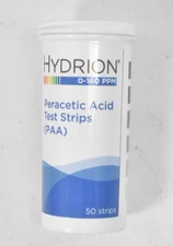 Micro Essential Lab Peracetic Acid PAA Test Strips 0-160 PPM 50 Strips Pack