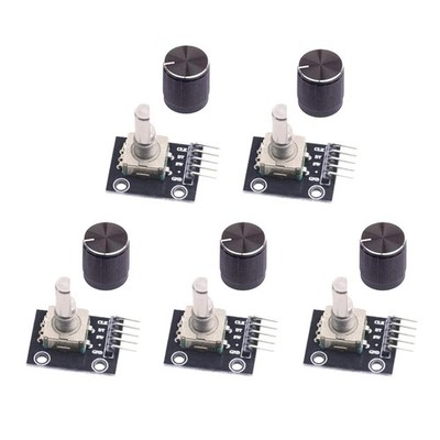 5 Stück Rotary Encoder Module KY-040 Drehgeber mit Druckknopf 360 Grad Elektr...