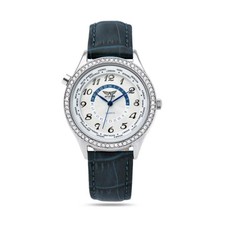 AVIATOR 'F-Series' Women's Crystal Luxe Quartz - 38mm - Blue Leather - AVAW9508