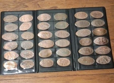 The Penny Passport Souvenir Collecting Book with 44 Elongated Pressed Pennies