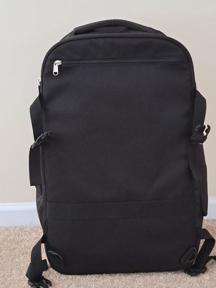 Mochila expandible eBags Mother Lode Load de viaje negra naranja Foto 2 de 4