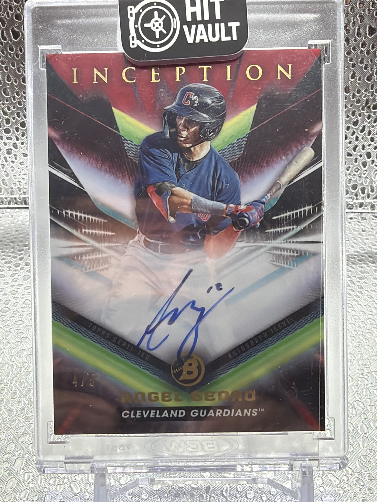 2023 Bowman Inception #BPA-AG Angel Genao Autographs Fuchsia Foil #/75