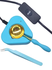 Wax Seal Warmer Wax Seal Kit with Spoon and Tweezers, Great Tool for Melting Sea