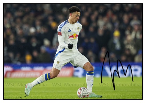 12931. Ethan Ampadu Signed Pictures (A4 Prints) Leeds Chelsea Sheff U Exeter etc