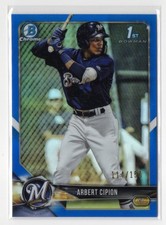 2018 Bowman Chrome Blue Refractor /150 Arbert Cipion #BDC-19 Brewers Numbered RC