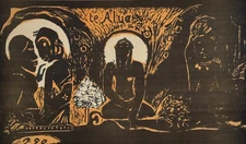 Vintage Paul Gauguin Woodblock PRINT TE ATUA LES DIEUX THE GODS GUUERIN THIRD