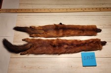 2 Vintage Red Mink Pelts Lot 03373