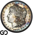 1904-O Morgan Silver Dollar Coin, Very PL Beneath Light Album Toning, Gem BU++