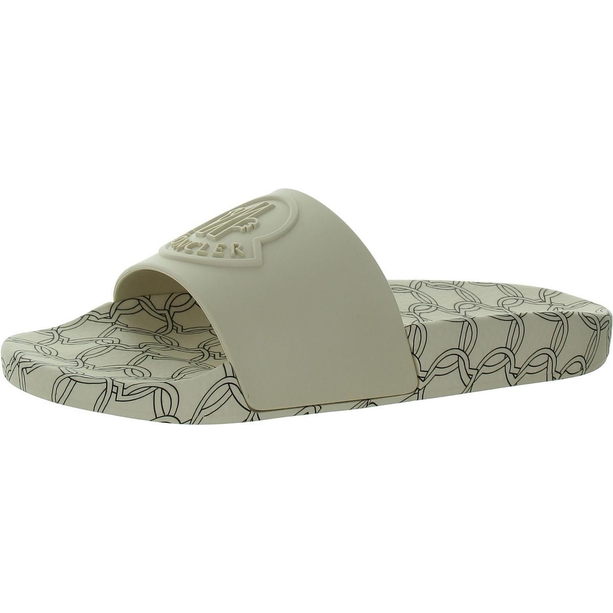 Женские босоножки-слипоны на плоской подошве цвета слоновой кости Moncler размер 38 средний B M BHFO 7637 62190₽