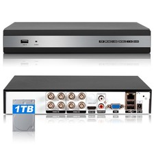Hybrid 8 Channel 6-in-1 H.265 CCTV Recorder With Built-In 1TB Surveillance HDD