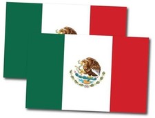 Mexico Mexican Flag Car Magnet 5x8 Inch - 2 Pack - Made in USA - 5"x8" - -2 Pk