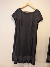 Talbots Little Black Dress Size 12w Short Sleeve Tiered Pleated Career Party