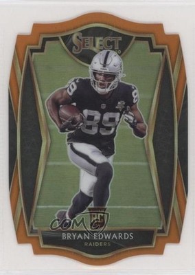 2020 Select Premier Level Orange Prizm Die-Cut Bryan Edwards #176 Rookie RC 2l4