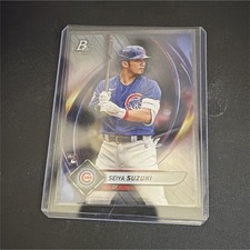 Topps 2022 Bowman Platinum Seiya Suzuki Rookie Baseball Card #75 Chicago Cubs. rookie card picture