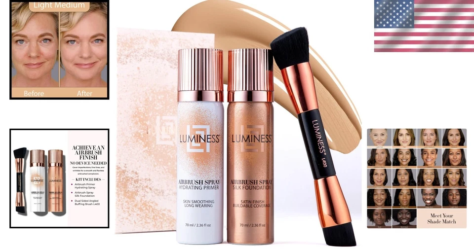 Airbrush Silk Foundation Kit - Light Medium - Image 2 of 4