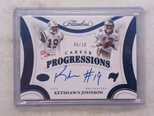 🔥2025 Flawless Keyshawn Johnson Career Progressions ON CARD AUTO Sapphire /10🔥