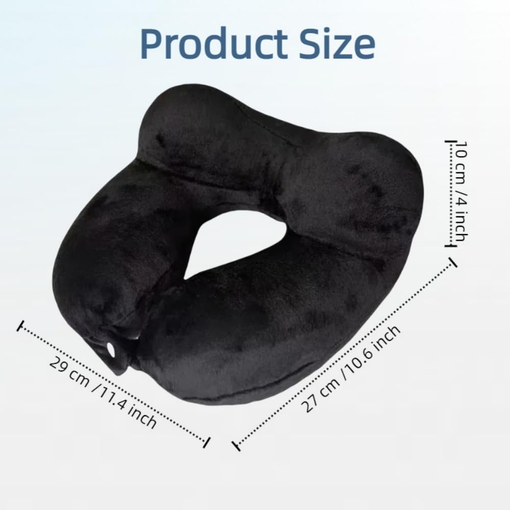Inflatable Travel Neck Pillow for Airplane Sleeping Soft Comfort Portable Blow Up Support