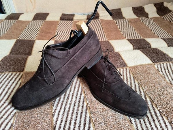Men Bruno Magli Heels Brown Suede 43.5
