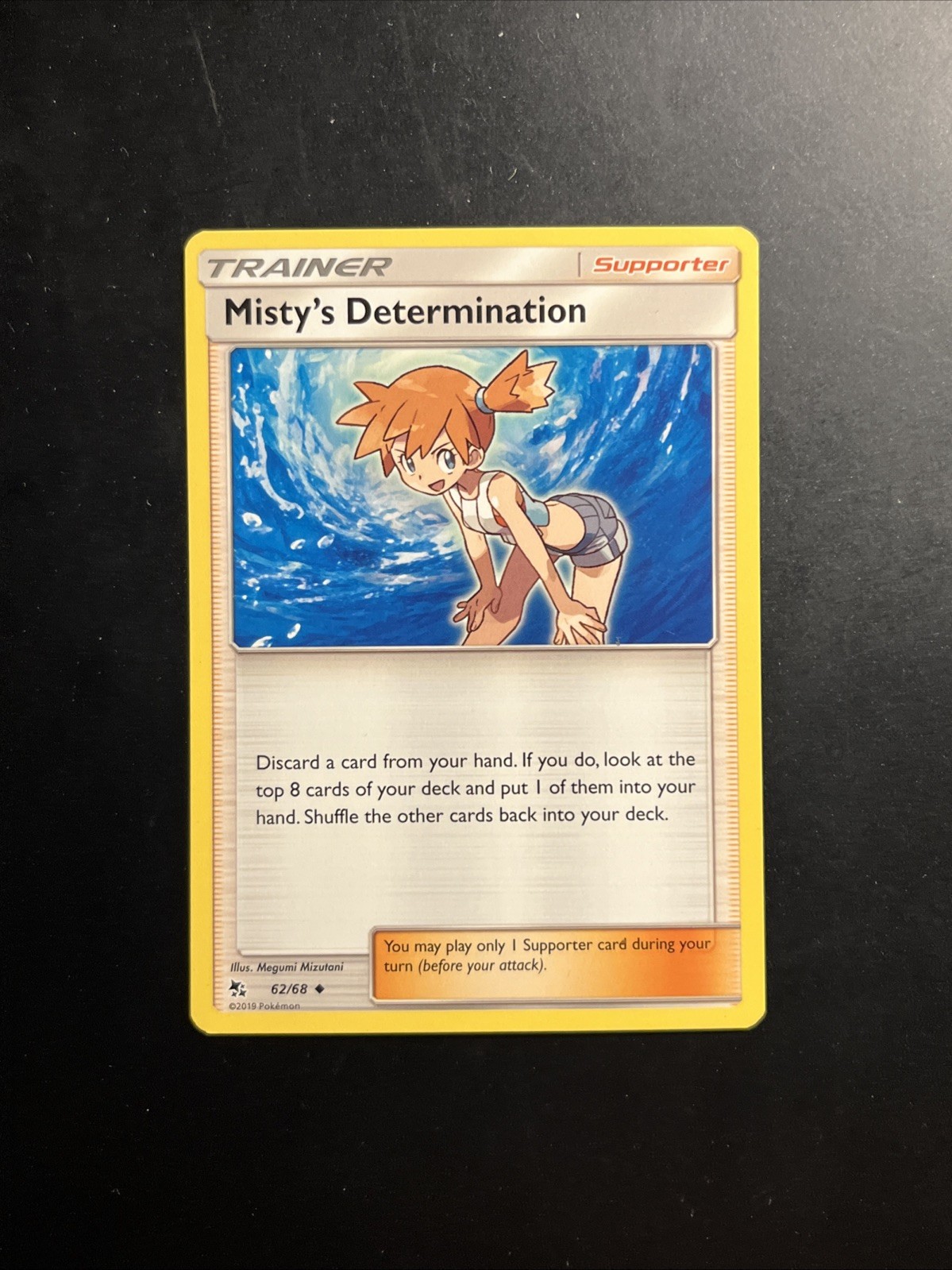 Misty's Determination 62/68 Pokemon Hidden Fates Uncommon NM