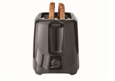 2-Slice Toaster with 6 Shade Settings and Removable Crumb Tray, Black
