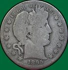 1895-S Barber Half Dollar Good G Coin #35753