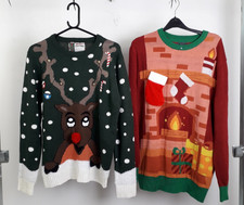 HM Cedarwood Men's 2xBundle Knit Chrismas Jumpers Size M Used F2