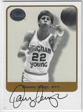 DANNY AINGE BYU COUGARS CELTICS 2001 FLEER GREATS OF GAME AUTOGRAPH AUTO CARD