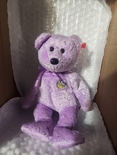 Ty Beanie Baby - DECADE the Bear (Purple)(8.5 Inch) NEW MWMTs Plush Stuffed Toy